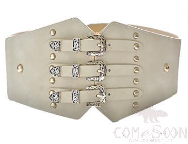 Belt-imitation leather+elastic belt+alloy buckle