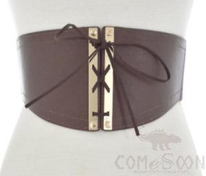 Belt-imitation leather+metal