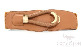 Belt-imitation leather+elastic band+metal
