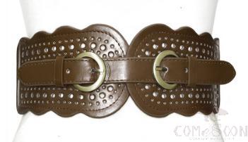 Belt-elastic band, metal+PU leather