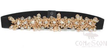 Belt-elastic cloth+imitation leather+acrylic beads