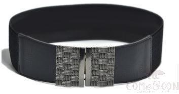 Belt-elastic belt, imitation leather, alloy