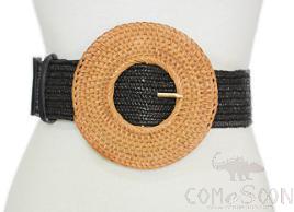 Belt-bamboo, fur, elastic rope, alloy