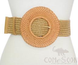 Belt-bamboo, fur, elastic rope, alloy