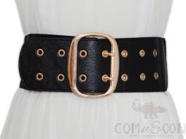 Belt-imitation leather, metal, elastic band