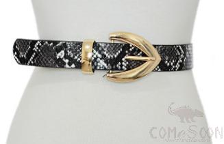 Belt-metal, imitation leather