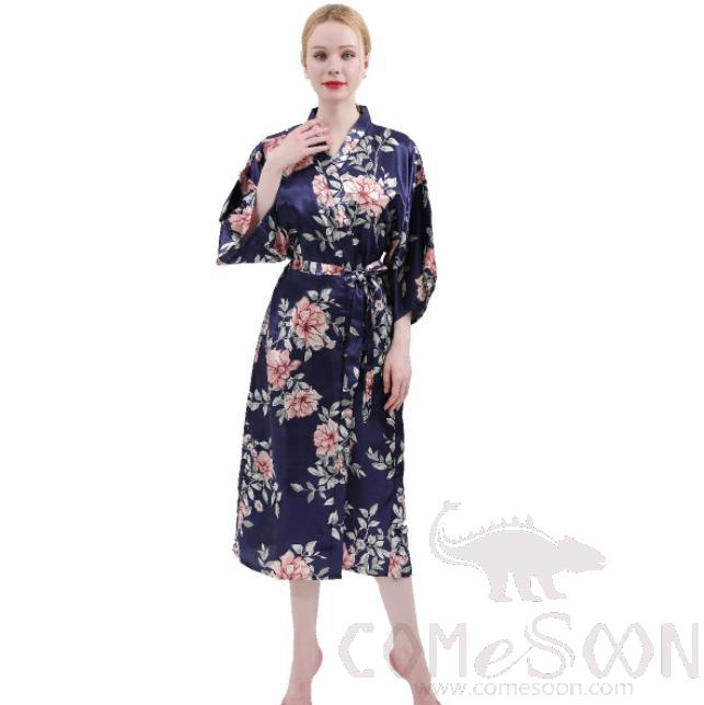 Yukata Bathrobe 2-Navy Blue(Normal)