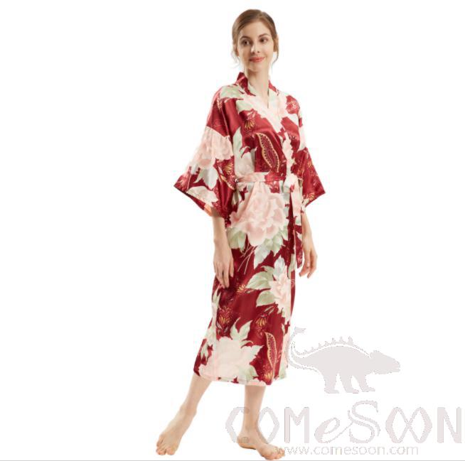 Yukata Bathrobe 3-Wine(Normal)