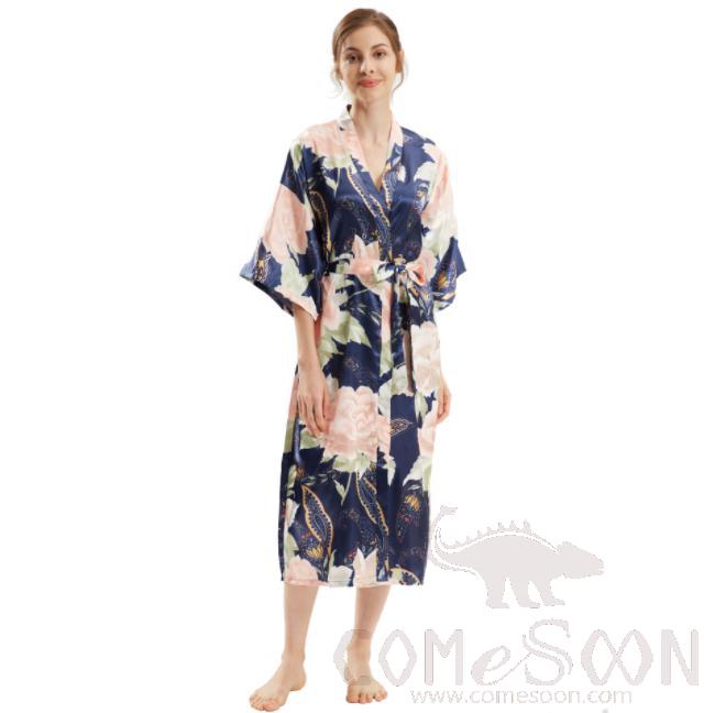 Yukata Bathrobe 3-Navy Blue(Normal)