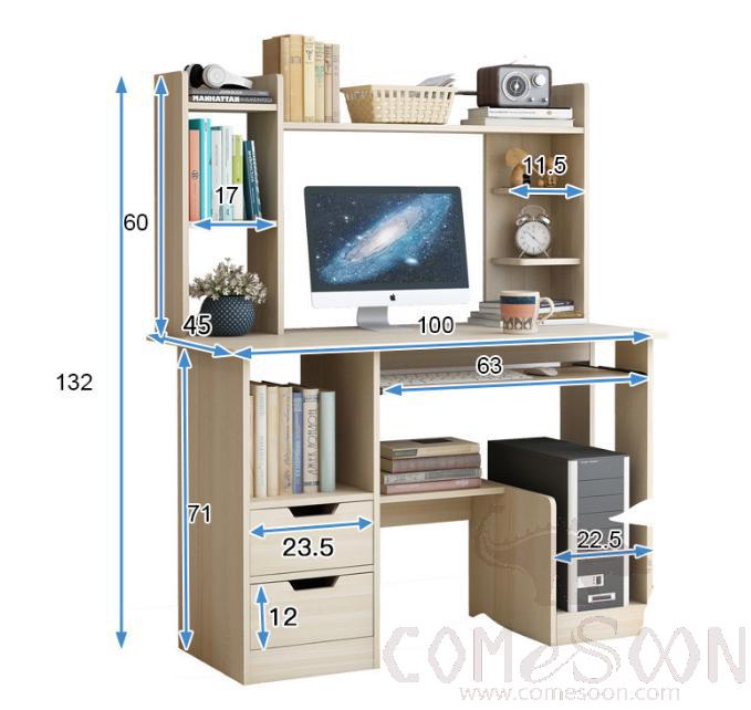 Desktop computer desk-100*45*132cm