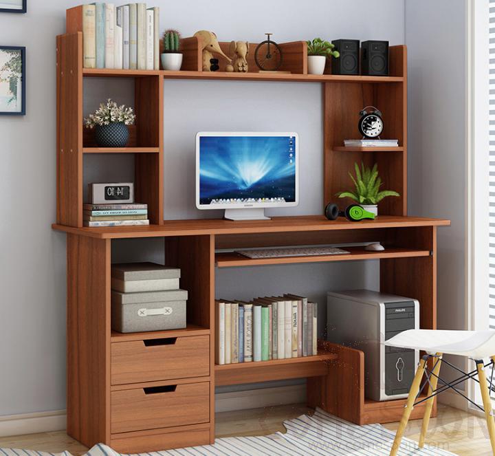 Computer desk with bookshelf-120*45*132cm