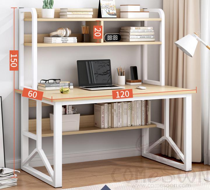 Desk with bookshelf-120*60*150cm