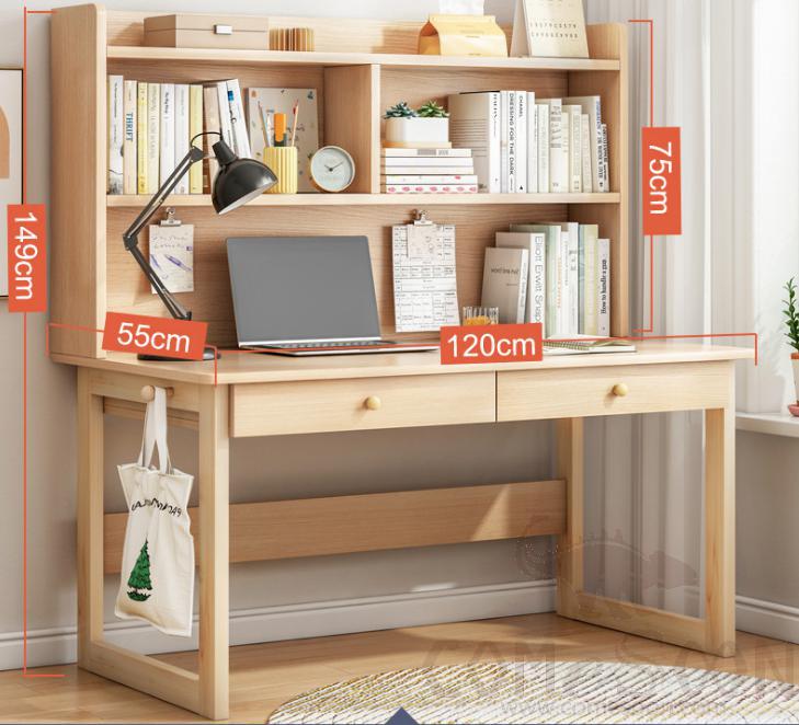 Computer desk with bookshelf-80*50*149cm