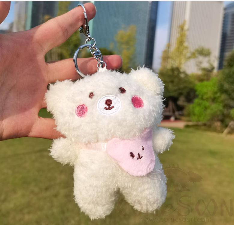 Soft Toy Key Chain White