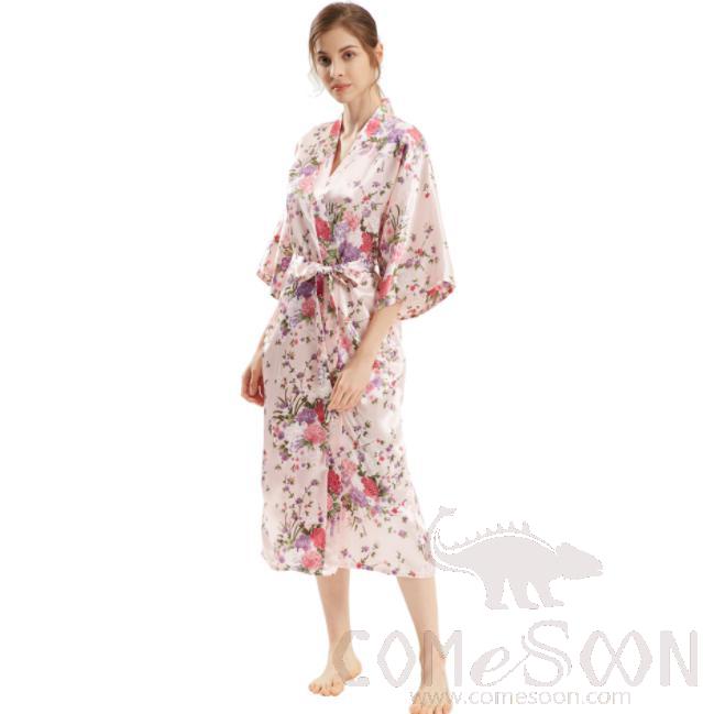 Yukata Bathrobe-Pink 90gsm Fabric(Middle)