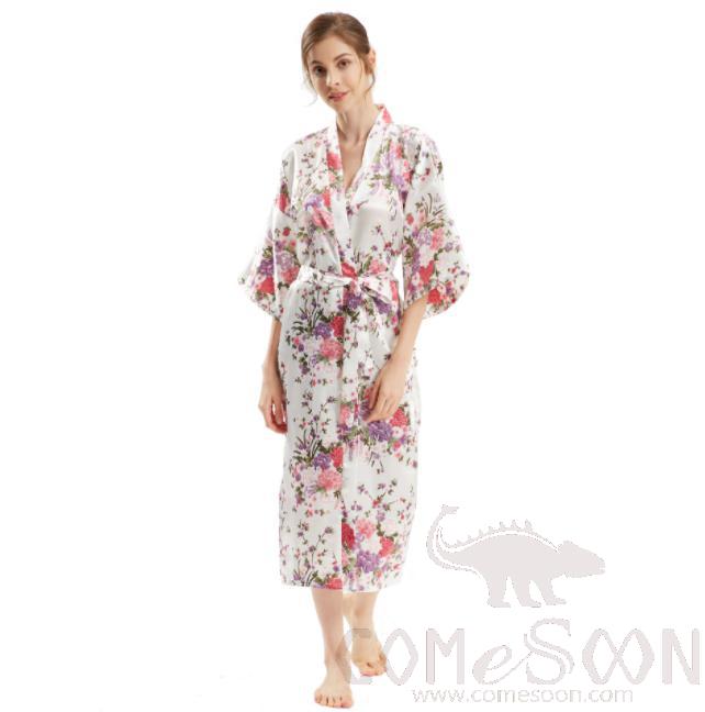 Yukata Bathrobe-White 90gsm Fabric(Middle)