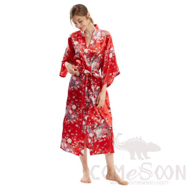 Yukata Bathrobe-Red 90gsm Fabric(Middle)