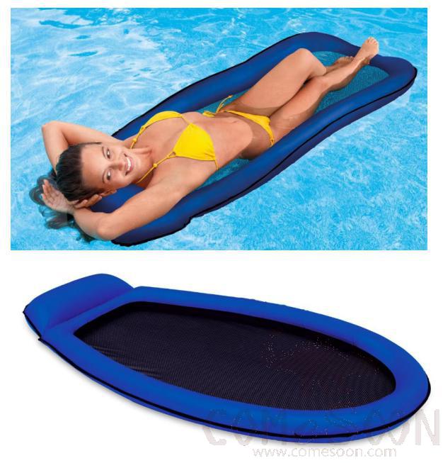 Inflatable floating bed - lying board with mesh