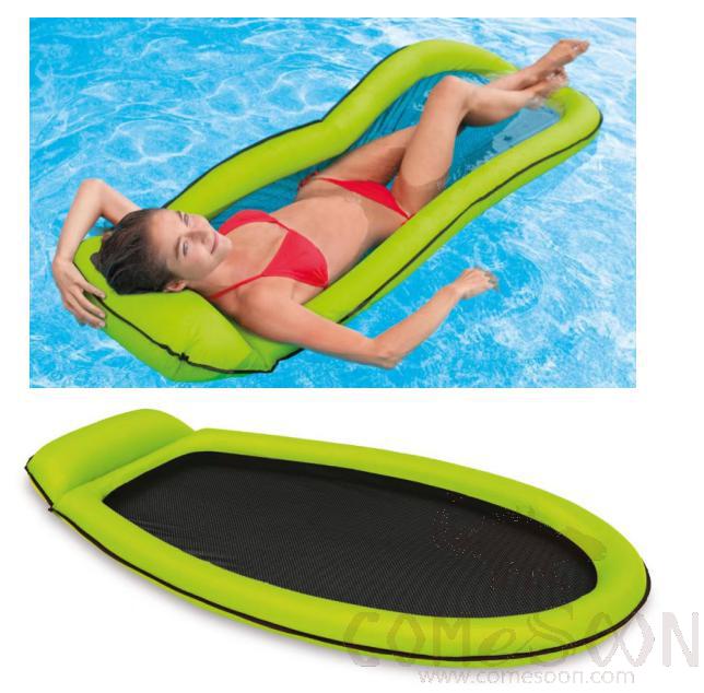 Inflatable floating bed - lying board with mesh