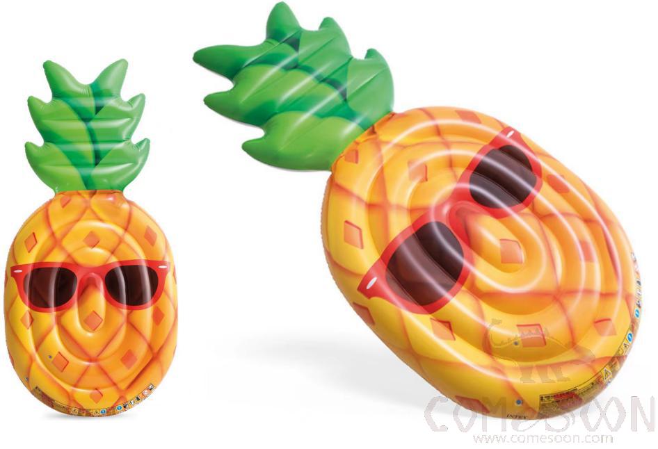 Inflatable floating bed - pineapple