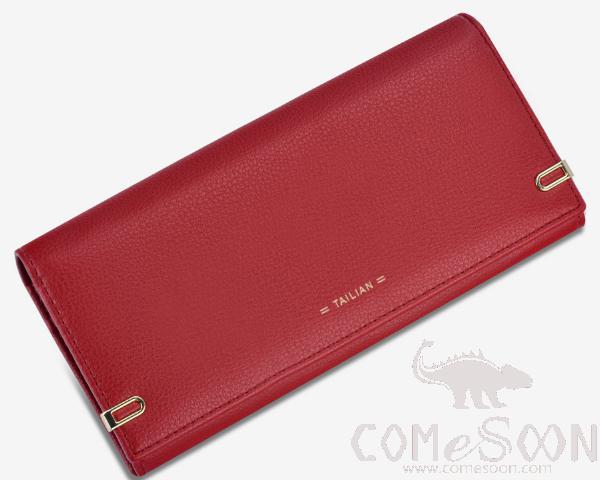 Wallet-PU,18.6*9.6*3.4cm,wine