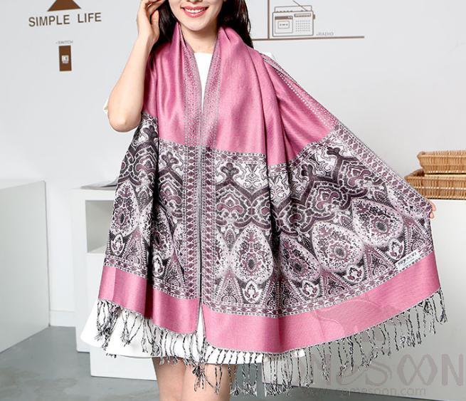 Shawls-70*190cm,30% Rayon + 70% polyester