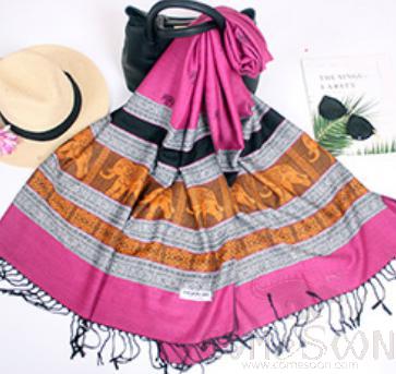 Shawls-70*190cm,30% Rayon + 70% polyester