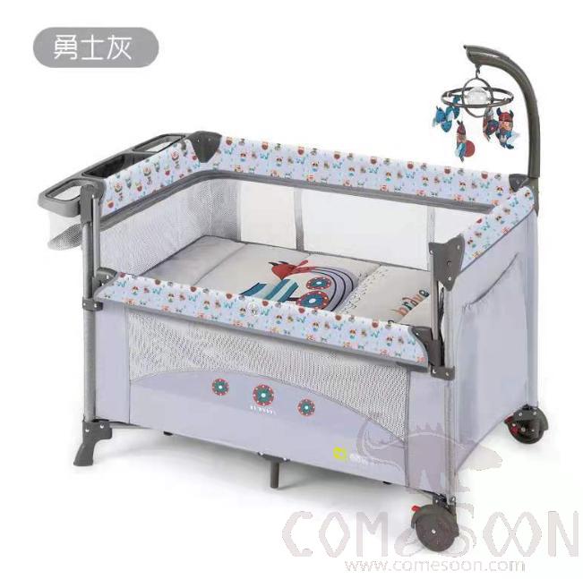 Baby Bed,94*55*70Cm,Aluminum Alloy + Cationic Fabric  Baby Cot