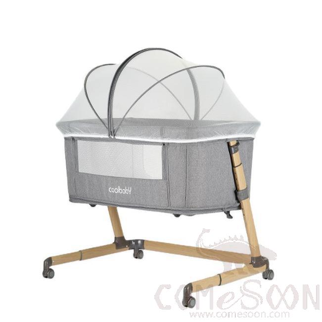 Baby Bed,94*55*70Cm,Aluminum Alloy + Cationic Fabric  Baby Cot