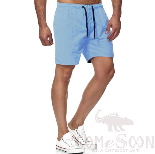 Polyester Shorts-Light Blue