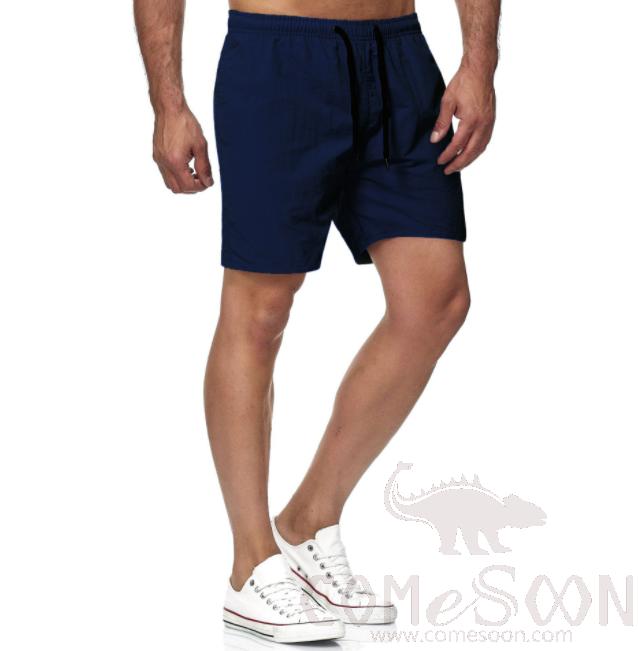 Polyester Shorts-Navy blue