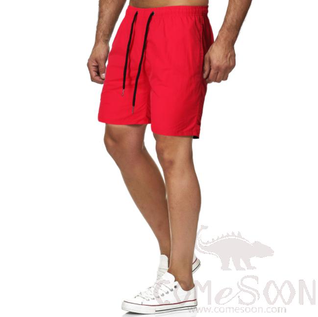 Polyester Shorts-Red