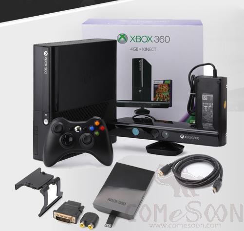 Xbox360 somatosensory game console-1t hard disk (182 games) - Dual wireless handles