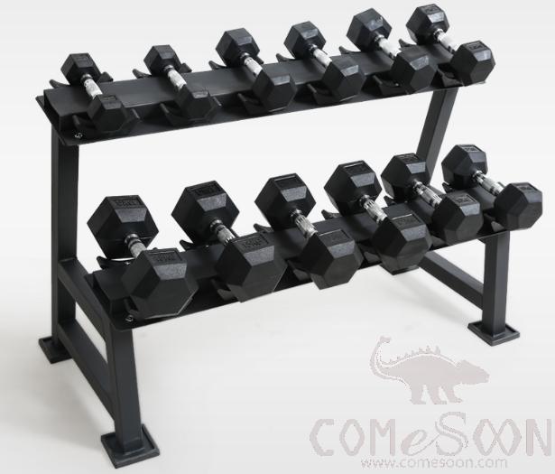 Dumbbell rack + 105kg hexagonal dumbbell set