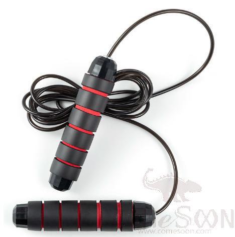 Wire skipping rope - red black
