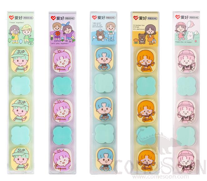 Cartoon eraser-5pcs/1 set
