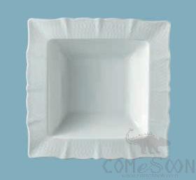 Bonechina Poya series Square Soup Bowl 8&quot;