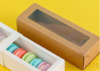 Kraft Macaron Bow  w/ logo，18.5*5*5cm