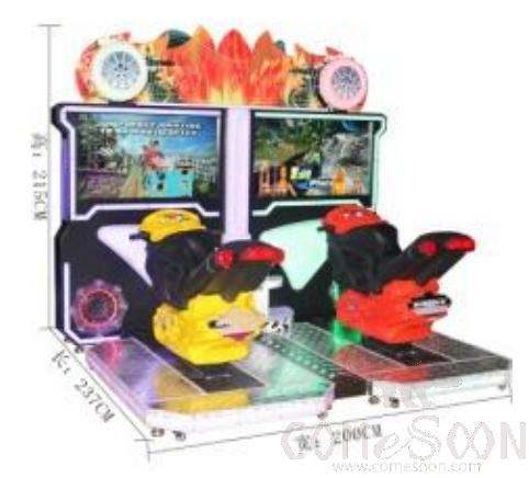 Arcade games - car games - flaming TT conjoined motorcycle race