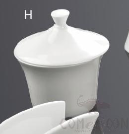 Kngmi Bonechina Series Sugar Pot 250cc with Cover