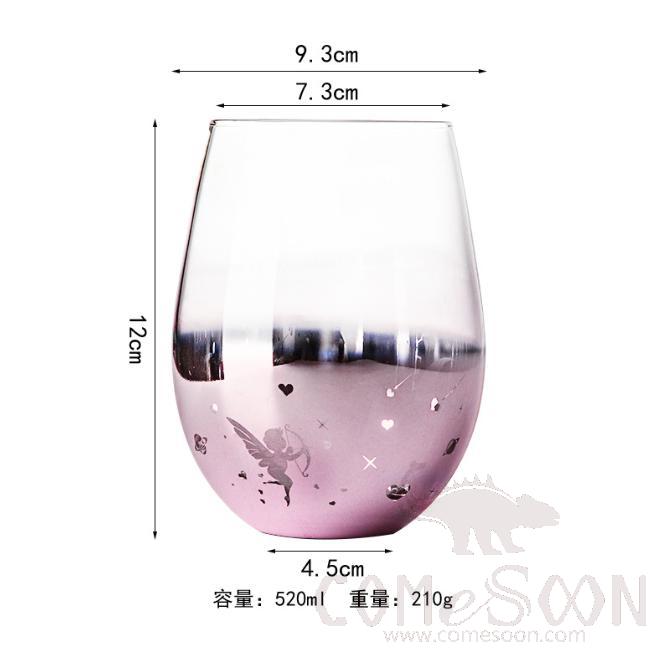 Glass Egg Cup Star Pink 520ml