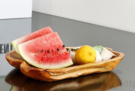 Wood Fruit Bowl irregular shape