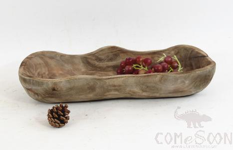 Wood Fruit Bowl irregular shape