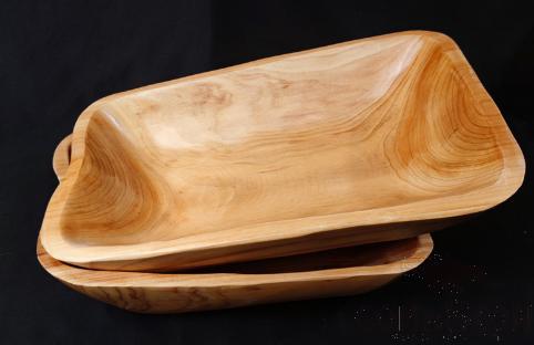 Wood Fruit Bowl irregular shape