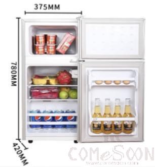 Mini refrigerator - double door - frozen 16L refrigerated 26L - rapid freezing