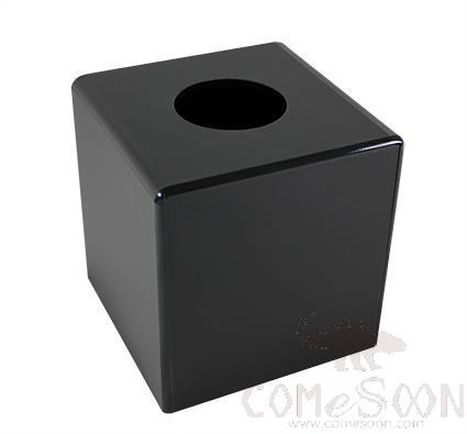 Square Tissue Box-5mm Acrylic Matte black,141x141x140mm
