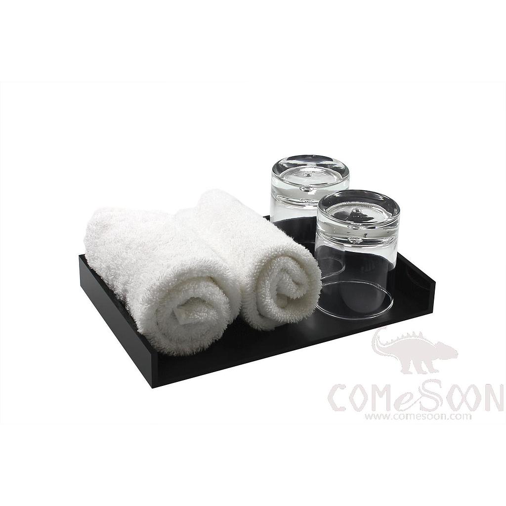Tray-5mm Acrylic Matte Black, 165x250x30mm
