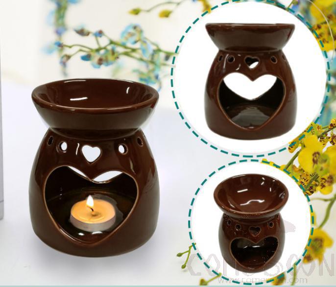 Heart Shaped Ceramic Aroma Oil Stove Burner