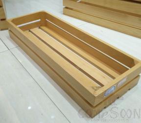 Rectangle Square Beech Wood Box  Buffet Riser  50*18*8