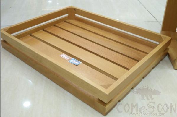 Rectangle Square Beech Wood Box  Buffet Riser   40*30*6